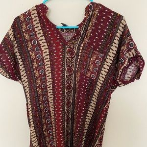 Burgundy dress